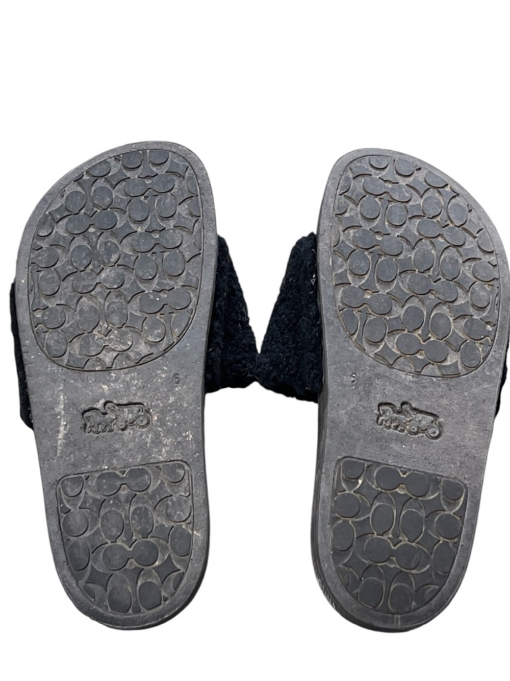 Coach Ulla black and cream shearling slide - Picture 7 of 7